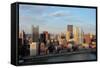 Pittsburgh's Skyline from Mount Washington at Night.-Zigi-Framed Stretched Canvas