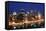 Pittsburgh's Skyline from Mount Washington at Night.-Zigi-Framed Stretched Canvas