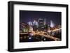 Pittsburgh's Skyline from Mount Washington at Night.-Zigi-Framed Photographic Print