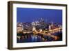 Pittsburgh's Skyline from Mount Washington at Night-Zigi-Framed Photographic Print