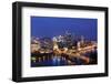 Pittsburgh's Skyline from Mount Washington at Night-Zigi-Framed Photographic Print