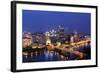 Pittsburgh's Skyline from Mount Washington at Night-Zigi-Framed Photographic Print