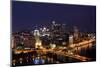 Pittsburgh's Skyline from Mount Washington at Night.-Zigi-Mounted Photographic Print