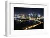 Pittsburgh's Skyline from Mount Washington at Night.-Zigi-Framed Photographic Print