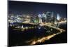 Pittsburgh's Skyline from Mount Washington at Night.-Zigi-Mounted Photographic Print