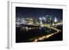 Pittsburgh's Skyline from Mount Washington at Night.-Zigi-Framed Photographic Print