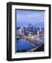 Pittsburgh Skyline and Fort Pitt Bridge over the Monongahela River, Pittsburgh, Pennsylvania, Unite-Richard Cummins-Framed Photographic Print