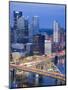 Pittsburgh Skyline and Fort Pitt Bridge over the Monongahela River, Pittsburgh, Pennsylvania, Unite-Richard Cummins-Mounted Photographic Print