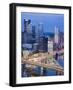 Pittsburgh Skyline and Fort Pitt Bridge over the Monongahela River, Pittsburgh, Pennsylvania, Unite-Richard Cummins-Framed Photographic Print