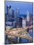 Pittsburgh Skyline and Fort Pitt Bridge over the Monongahela River, Pittsburgh, Pennsylvania, Unite-Richard Cummins-Mounted Photographic Print