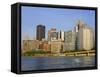 Pittsburgh Skyline and the Allegheny River, Pittsburgh, Pennsylvania, United States of America, Nor-Richard Cummins-Framed Stretched Canvas