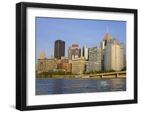 Pittsburgh Skyline and the Allegheny River, Pittsburgh, Pennsylvania, United States of America, Nor-Richard Cummins-Framed Photographic Print