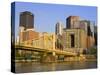 Pittsburgh Skyline and the Allegheny River, Pittsburgh, Pennsylvania, United States of America, Nor-Richard Cummins-Stretched Canvas