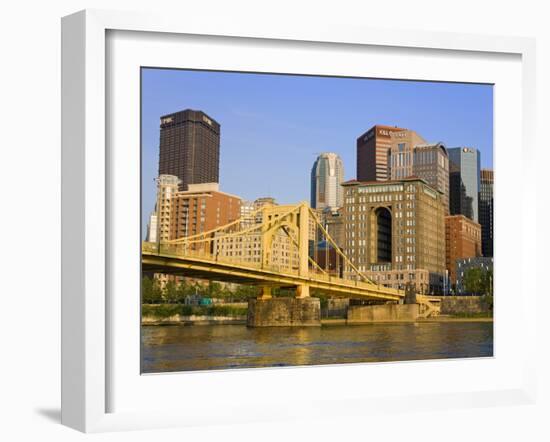 Pittsburgh Skyline and the Allegheny River, Pittsburgh, Pennsylvania, United States of America, Nor-Richard Cummins-Framed Photographic Print