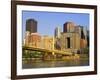 Pittsburgh Skyline and the Allegheny River, Pittsburgh, Pennsylvania, United States of America, Nor-Richard Cummins-Framed Photographic Print