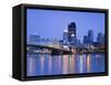 Pittsburgh Skyline and the Allegheny River, Pittsburgh, Pennsylvania, United States of America, Nor-Richard Cummins-Framed Stretched Canvas