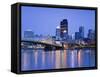 Pittsburgh Skyline and the Allegheny River, Pittsburgh, Pennsylvania, United States of America, Nor-Richard Cummins-Framed Stretched Canvas