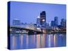 Pittsburgh Skyline and the Allegheny River, Pittsburgh, Pennsylvania, United States of America, Nor-Richard Cummins-Stretched Canvas