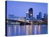 Pittsburgh Skyline and the Allegheny River, Pittsburgh, Pennsylvania, United States of America, Nor-Richard Cummins-Stretched Canvas