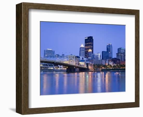 Pittsburgh Skyline and the Allegheny River, Pittsburgh, Pennsylvania, United States of America, Nor-Richard Cummins-Framed Photographic Print