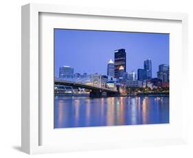 Pittsburgh Skyline and the Allegheny River, Pittsburgh, Pennsylvania, United States of America, Nor-Richard Cummins-Framed Photographic Print