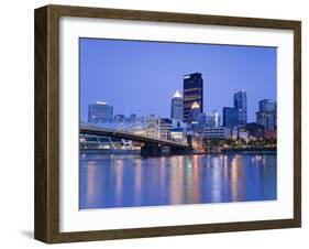 Pittsburgh Skyline and the Allegheny River, Pittsburgh, Pennsylvania, United States of America, Nor-Richard Cummins-Framed Photographic Print