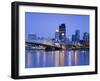 Pittsburgh Skyline and the Allegheny River, Pittsburgh, Pennsylvania, United States of America, Nor-Richard Cummins-Framed Photographic Print