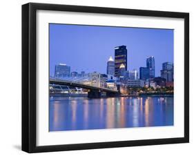 Pittsburgh Skyline and the Allegheny River, Pittsburgh, Pennsylvania, United States of America, Nor-Richard Cummins-Framed Photographic Print