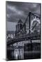 Pittsburgh Skyline Black And White-Steven Maxx-Mounted Photographic Print