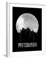 Pittsburgh Skyline Black-null-Framed Art Print