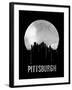 Pittsburgh Skyline Black-null-Framed Art Print