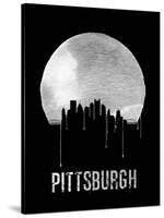 Pittsburgh Skyline Black-null-Stretched Canvas