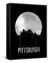Pittsburgh Skyline Black-null-Framed Stretched Canvas