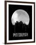 Pittsburgh Skyline Black-null-Framed Art Print