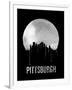 Pittsburgh Skyline Black-null-Framed Art Print