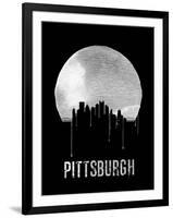 Pittsburgh Skyline Black-null-Framed Art Print