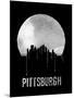 Pittsburgh Skyline Black-null-Mounted Art Print