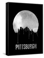 Pittsburgh Skyline Black-null-Framed Stretched Canvas