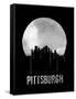 Pittsburgh Skyline Black-null-Framed Stretched Canvas