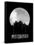 Pittsburgh Skyline Black-null-Framed Stretched Canvas