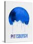 Pittsburgh Skyline Blue-null-Stretched Canvas