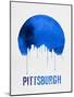 Pittsburgh Skyline Blue-null-Mounted Art Print