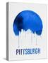 Pittsburgh Skyline Blue-null-Stretched Canvas