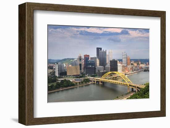Pittsburgh Skyline during Late Afternoon-Gino Santa Maria-Framed Photographic Print