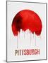 Pittsburgh Skyline Red-NaxArt-Mounted Art Print