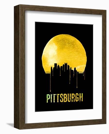 Pittsburgh Skyline Yellow-Unknown-Framed Art Print