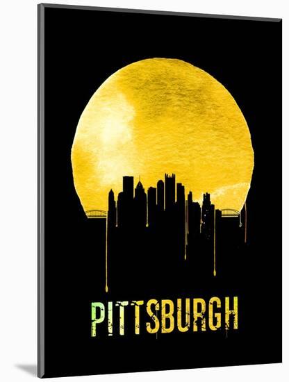 Pittsburgh Skyline Yellow-Unknown-Mounted Art Print