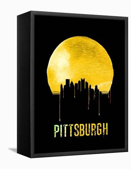 Pittsburgh Skyline Yellow-Unknown-Framed Stretched Canvas
