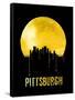 Pittsburgh Skyline Yellow-null-Framed Stretched Canvas