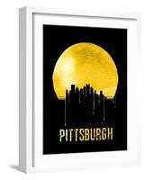 Pittsburgh Skyline Yellow-null-Framed Art Print